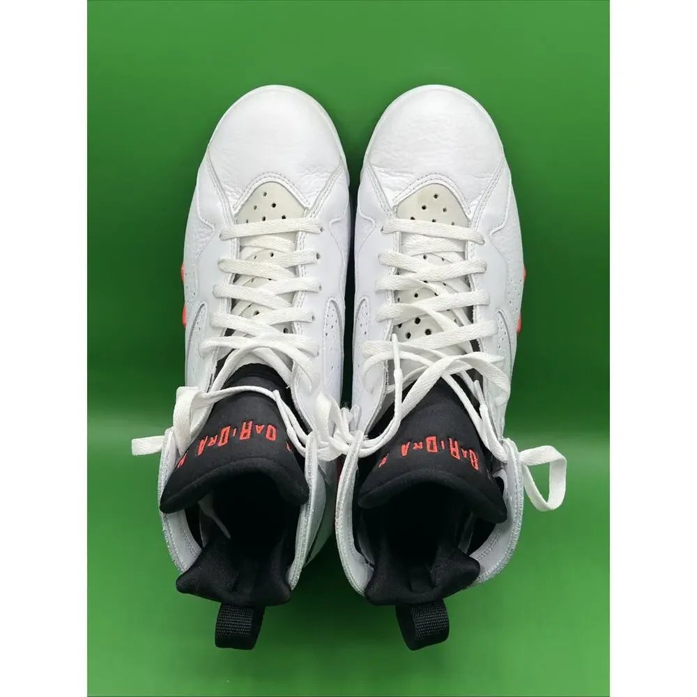 Air Jordan 7 Retro Men’s Size 10.5 White Infrared CU9307- 160 LACES HAVE STAIN